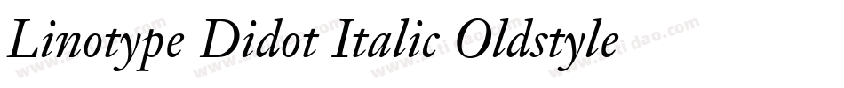 Linotype Didot Italic Oldstyle Figures字体转换